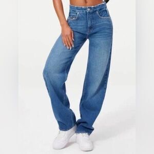 EUC Good American Good ’90s Relaxed Jeans in Indigo057